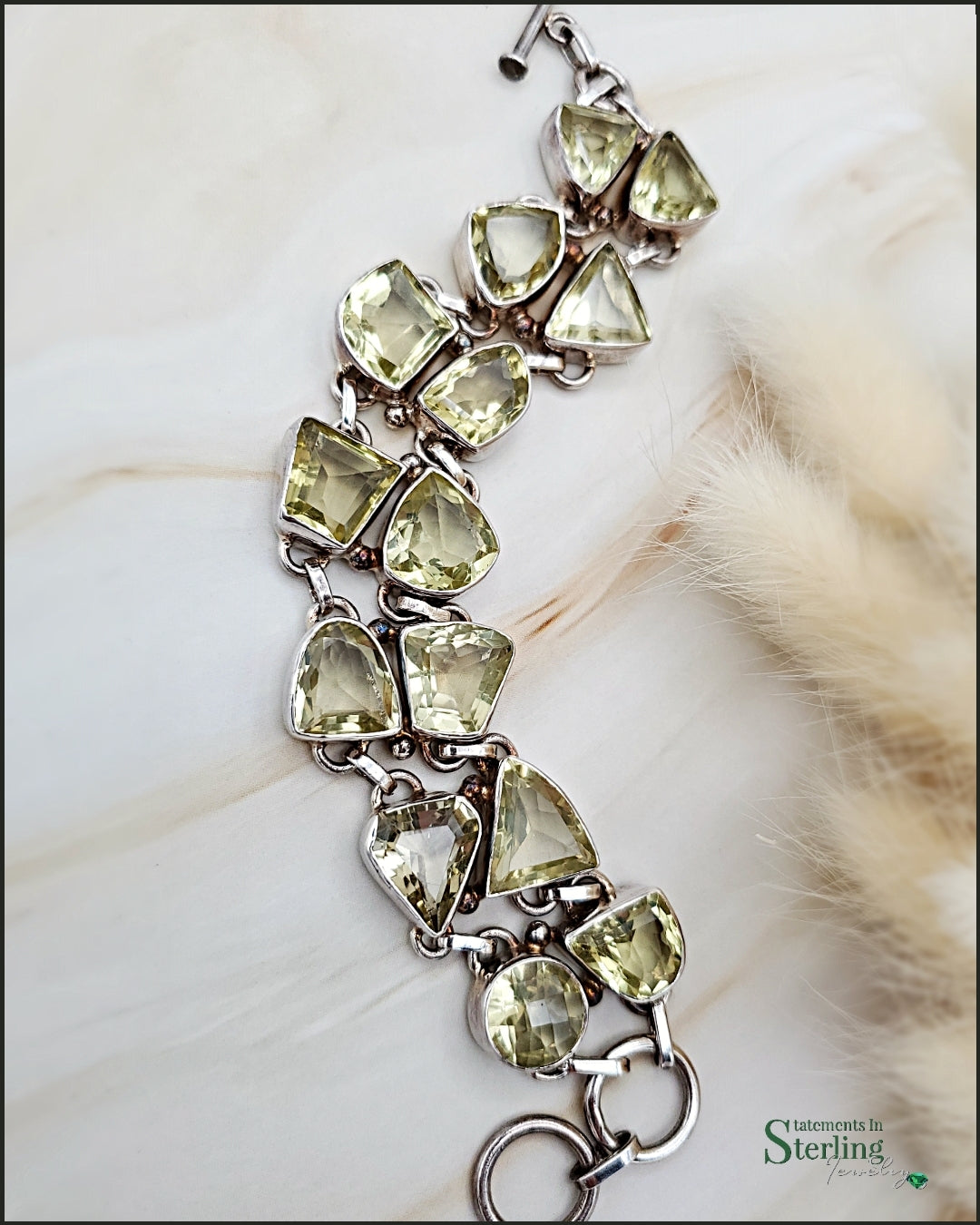 Citrine and Sterling Silver Sunshine Bracelet