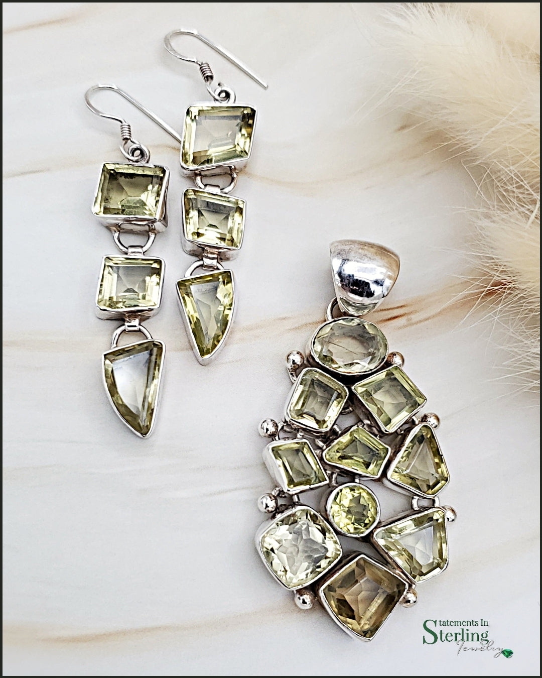 Citrine and Sterling Silver Sunshine Drop Earrings