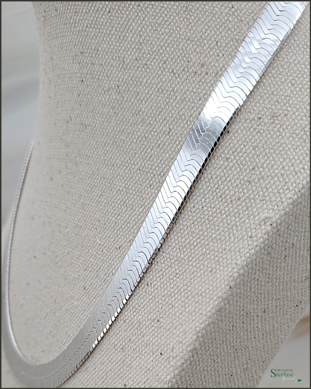 Italian Magic Herringbone Sterling Silver Statement Chain - 7.1mm