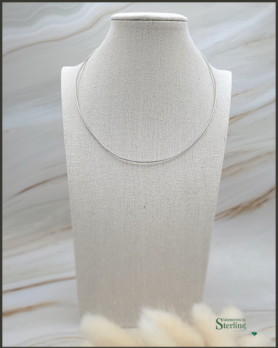 Sterling Silver Italian Omega Necklace