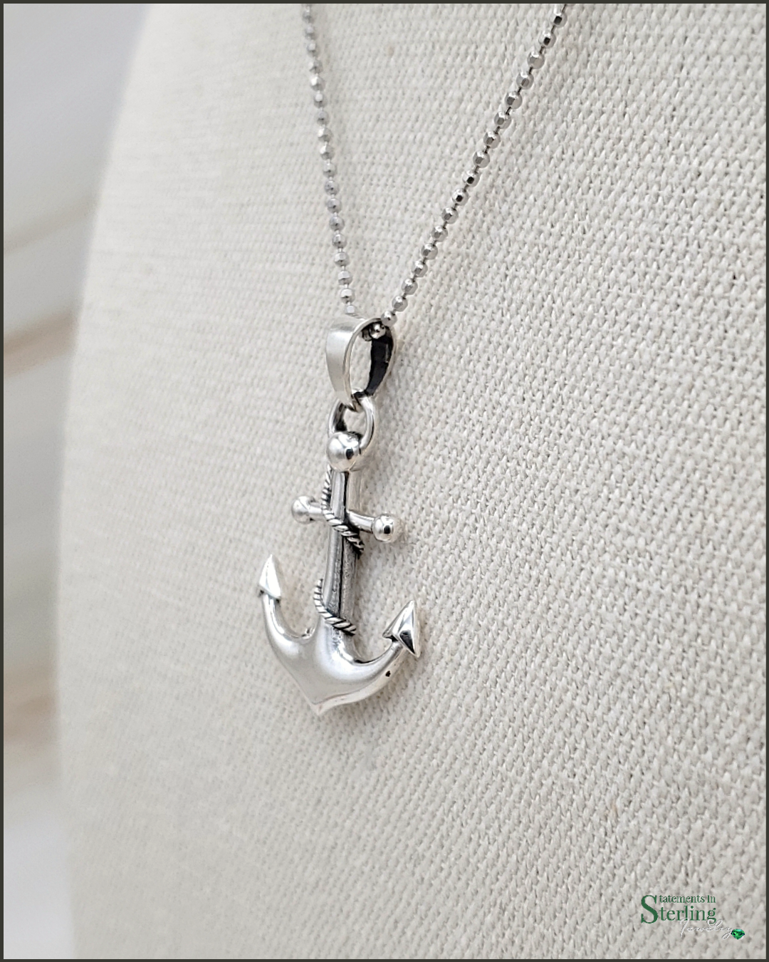 Sterling Silver Anchor Pendant