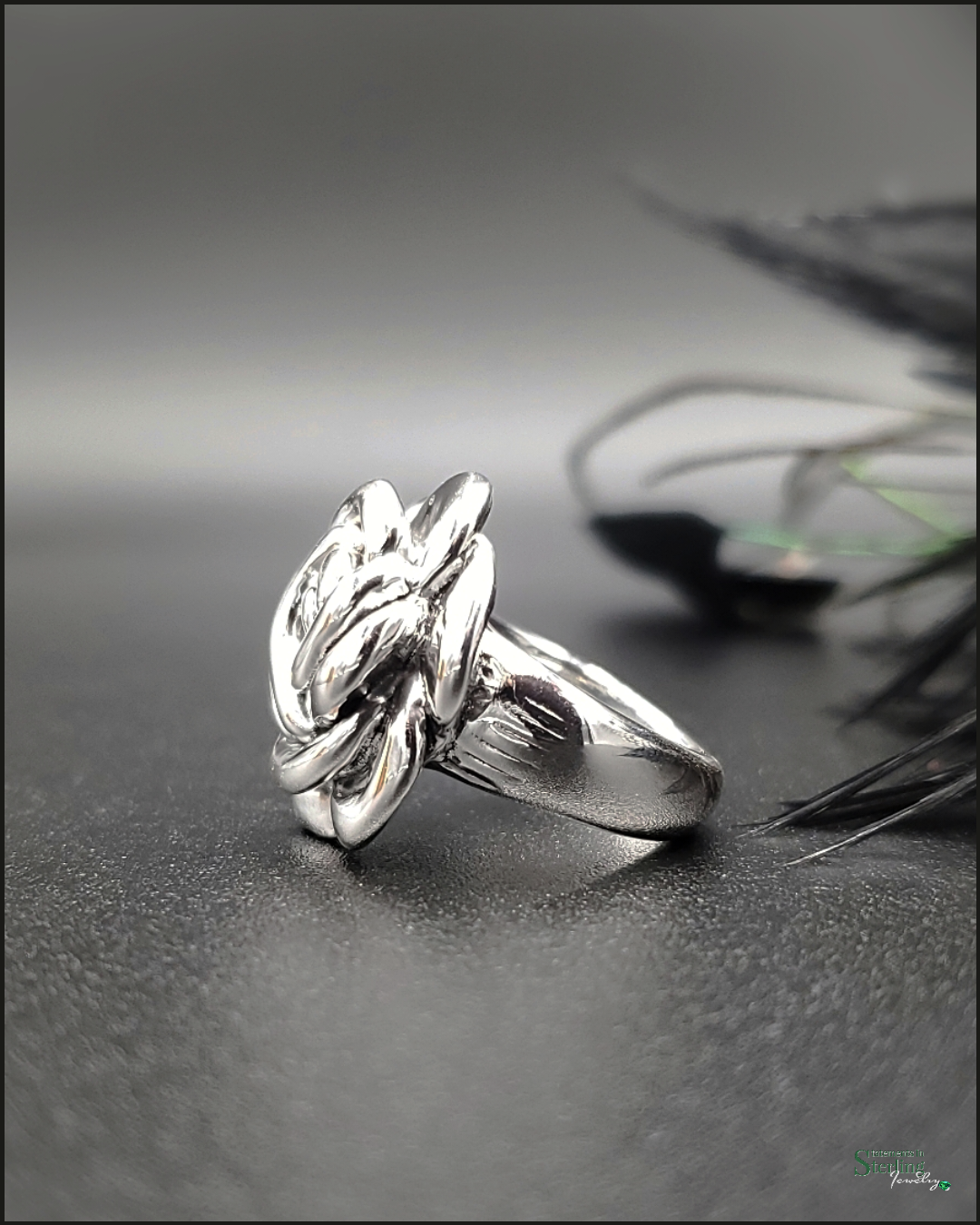 Sterling Silver Rose Ring