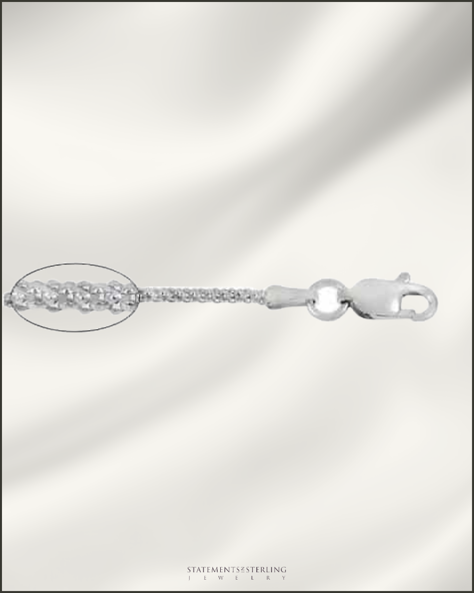 Italian Sterling Silver Disco Chain