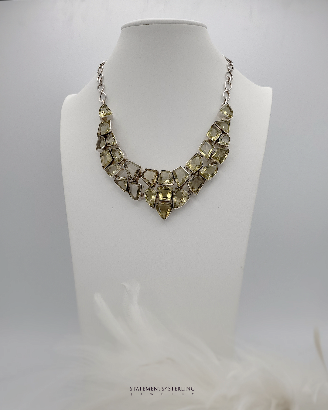 Citrine and Sterling Silver Sunshine Necklace