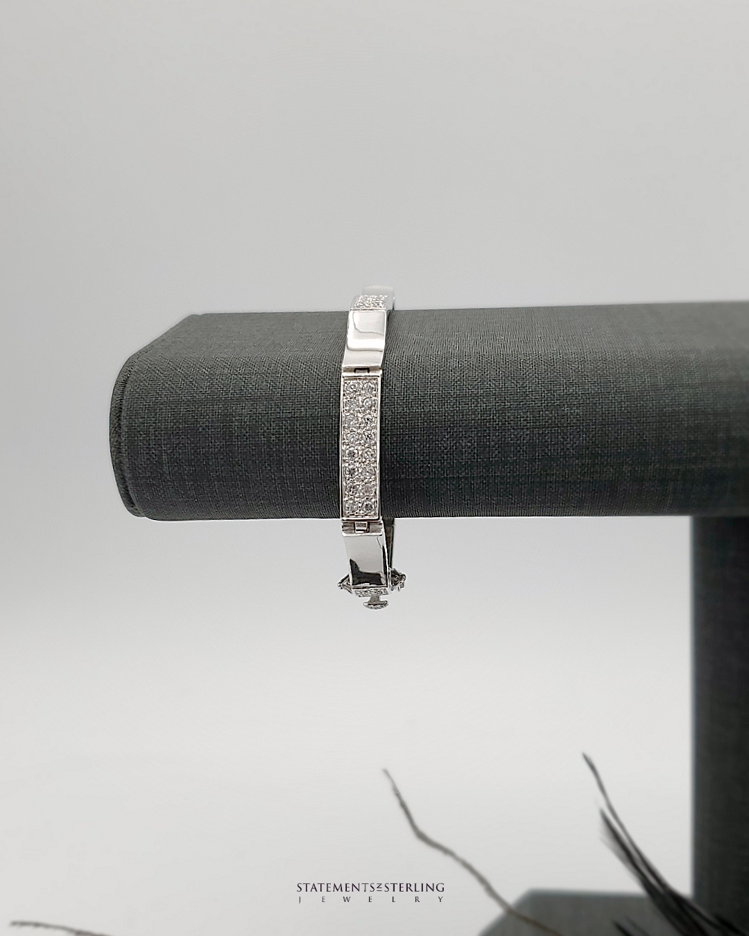 White Topaz and Sterling Silver Elegance Bracelet
