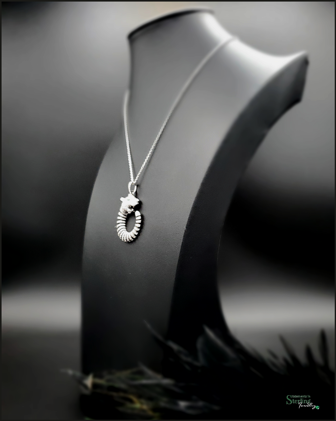 Vintage Sterling Silver and Cubic Zirconia Luxury Pendant