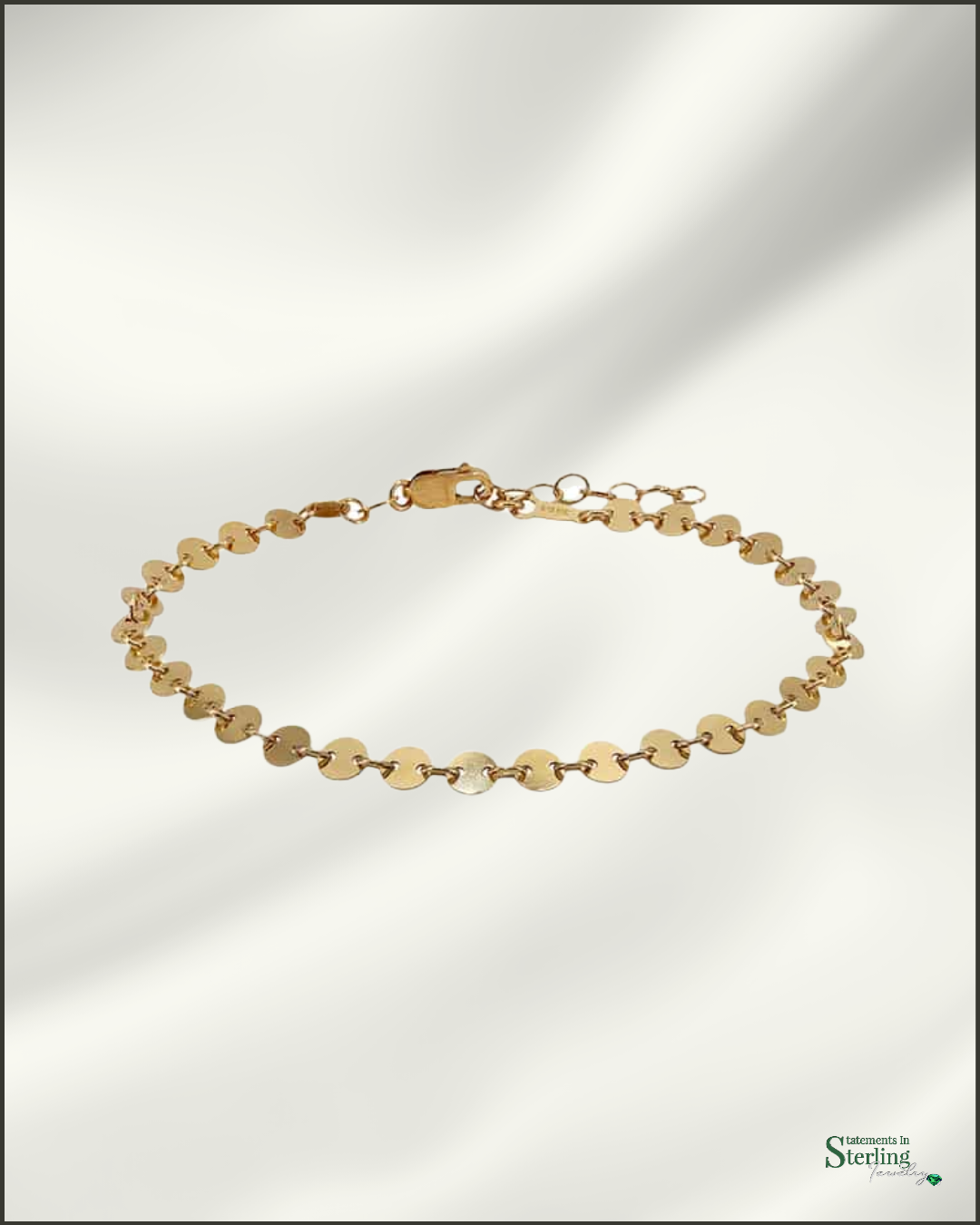 14k Gold Filled Sequin Disc Bracelet