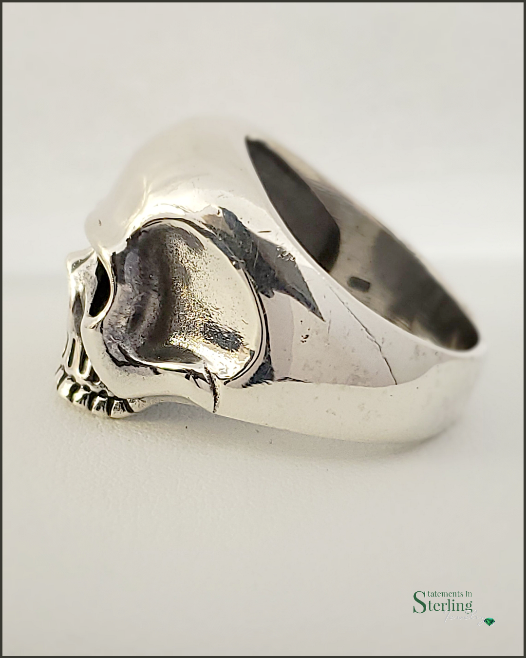 Sterling Silver Skull Ring for Him