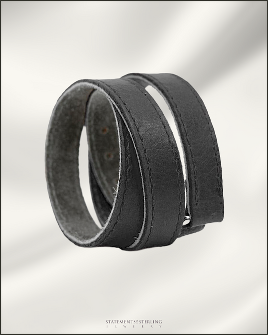Rimanchik TWIST Leather Bracelet in Black