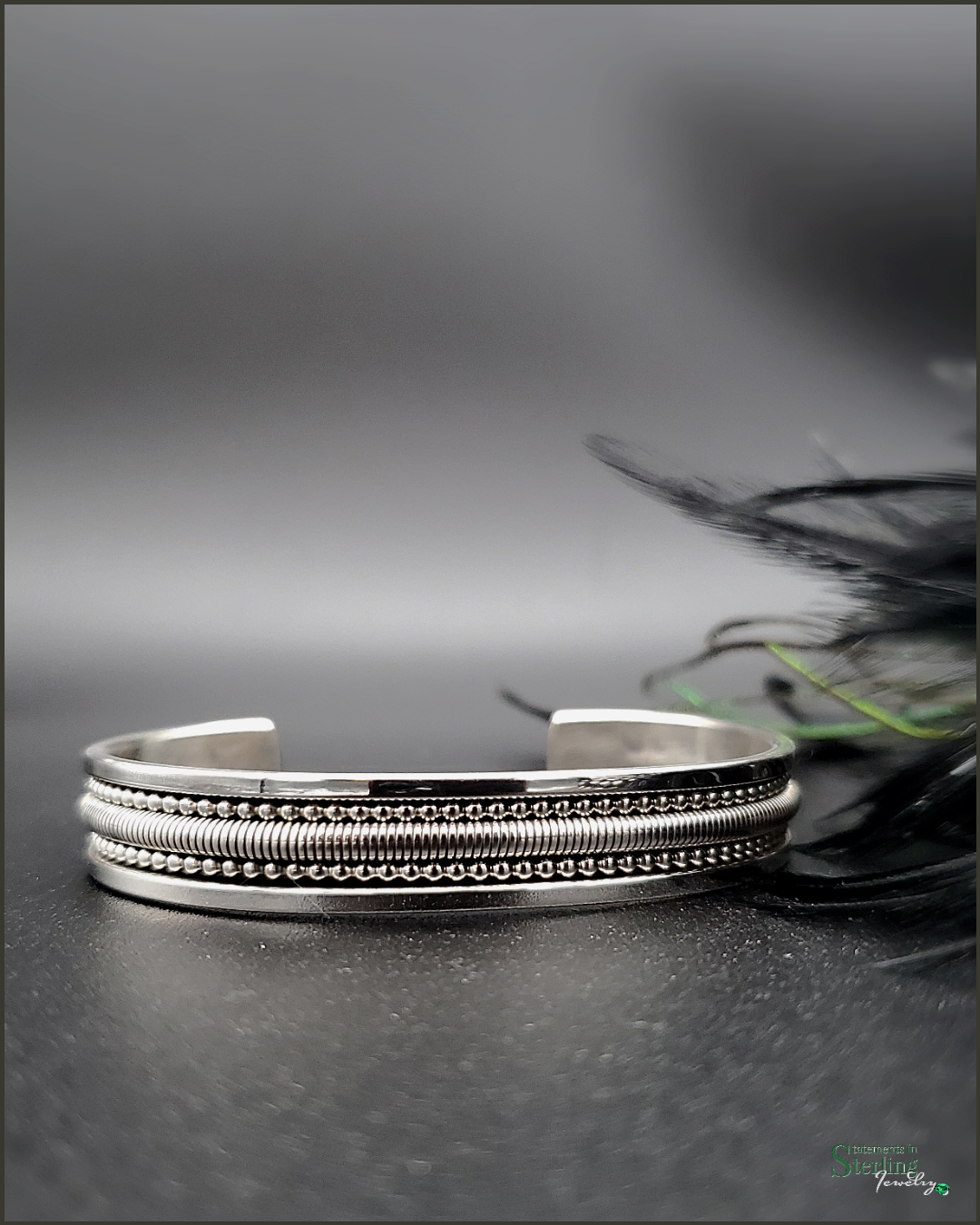 Navajo Sterling Silver Cuff Bracelet by Marie Tahe