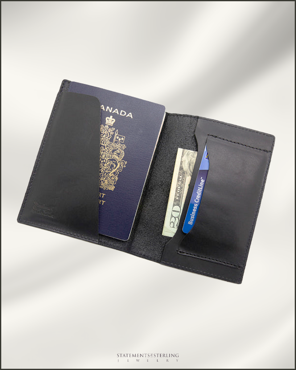 Rimanchik Leather Passport Cover in Black