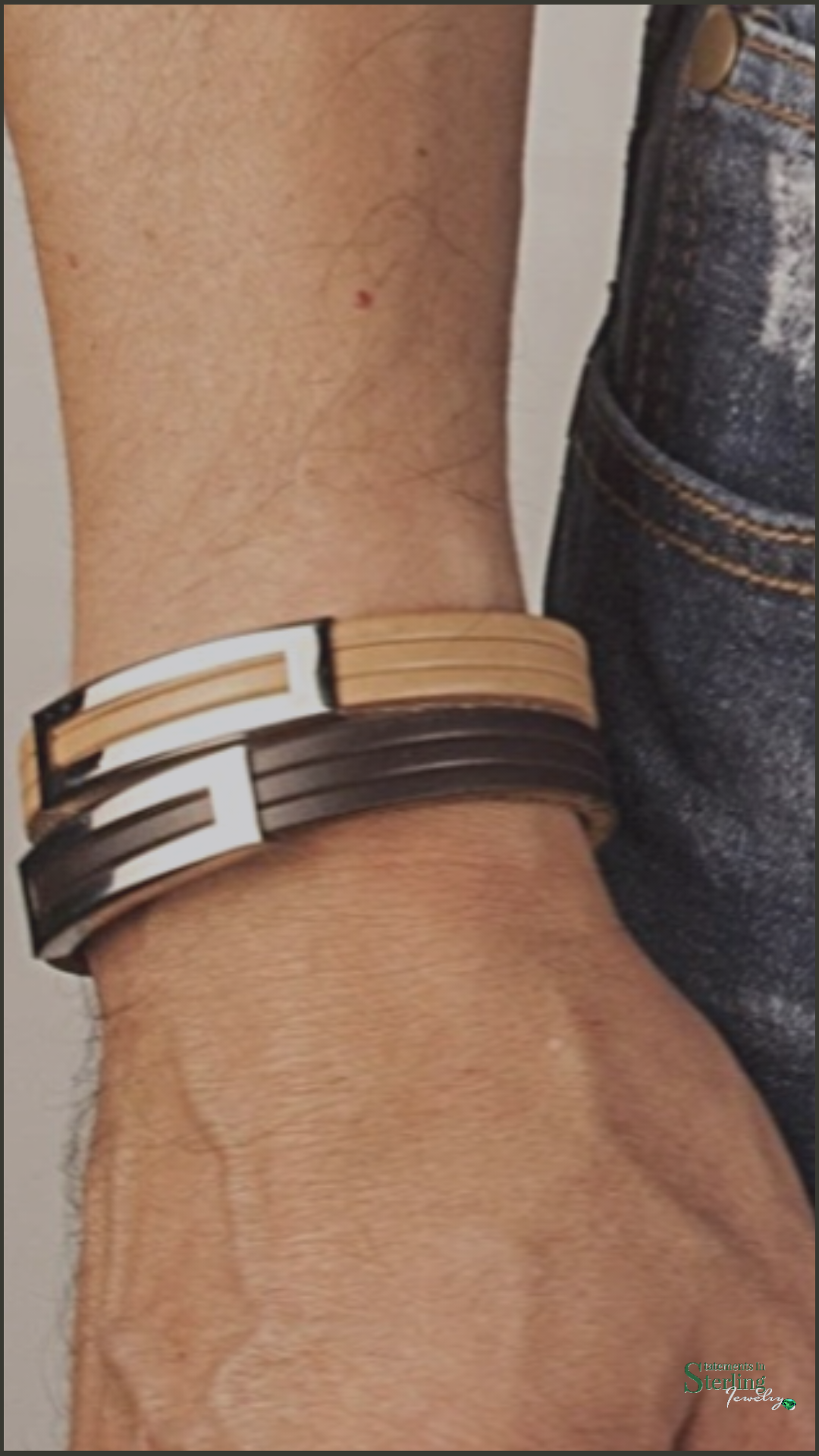 Rimanchik HELIOS Bracelet in Tan Leather