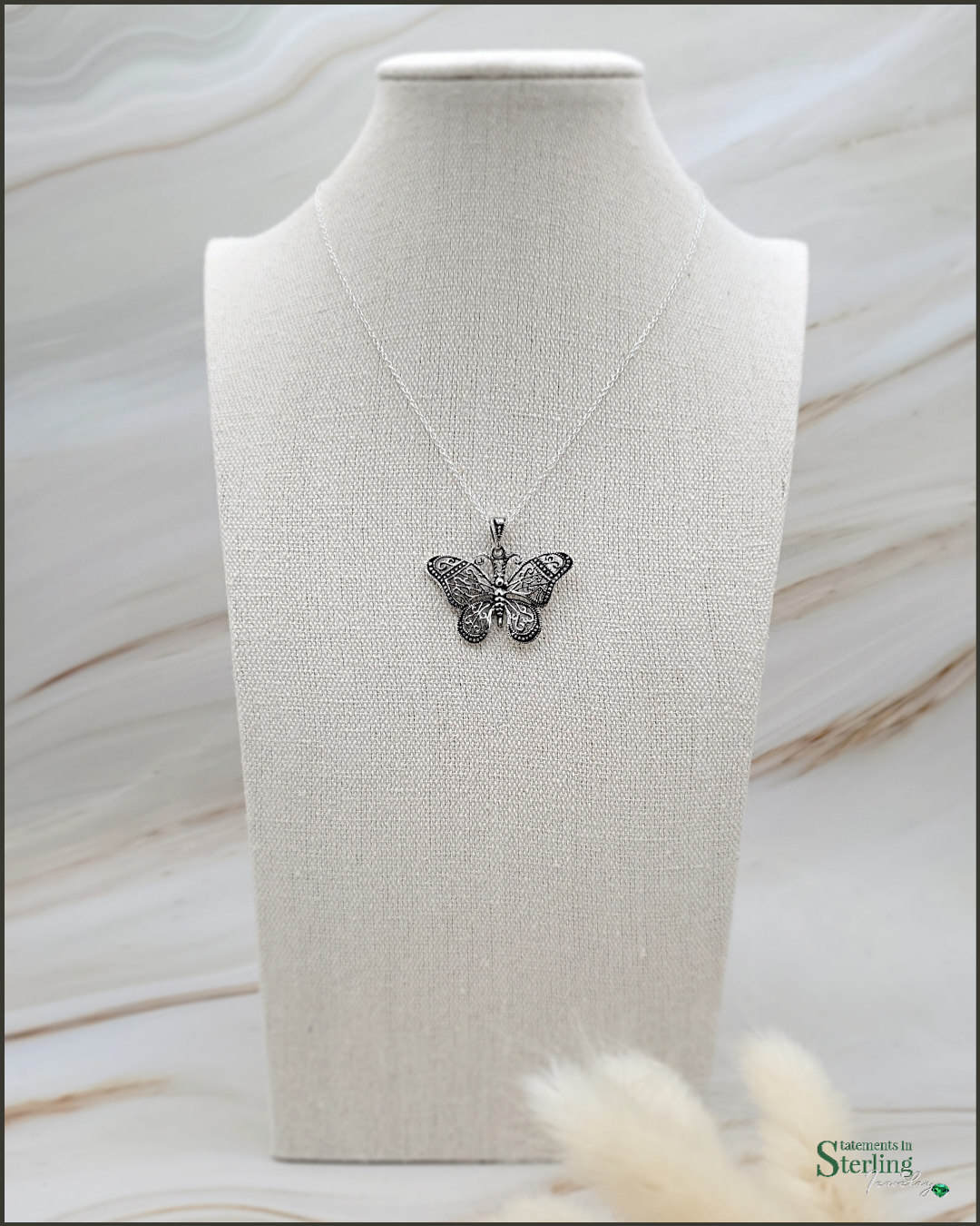 Sterling Silver Butterfly Pendant I