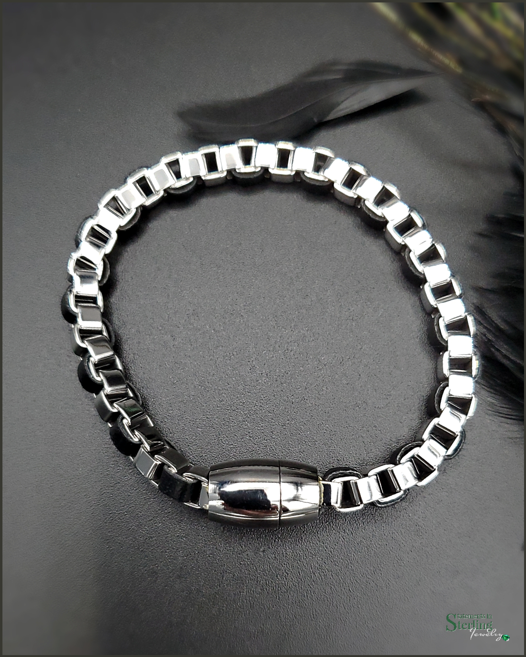Stainless Steel and Leather Bracelet