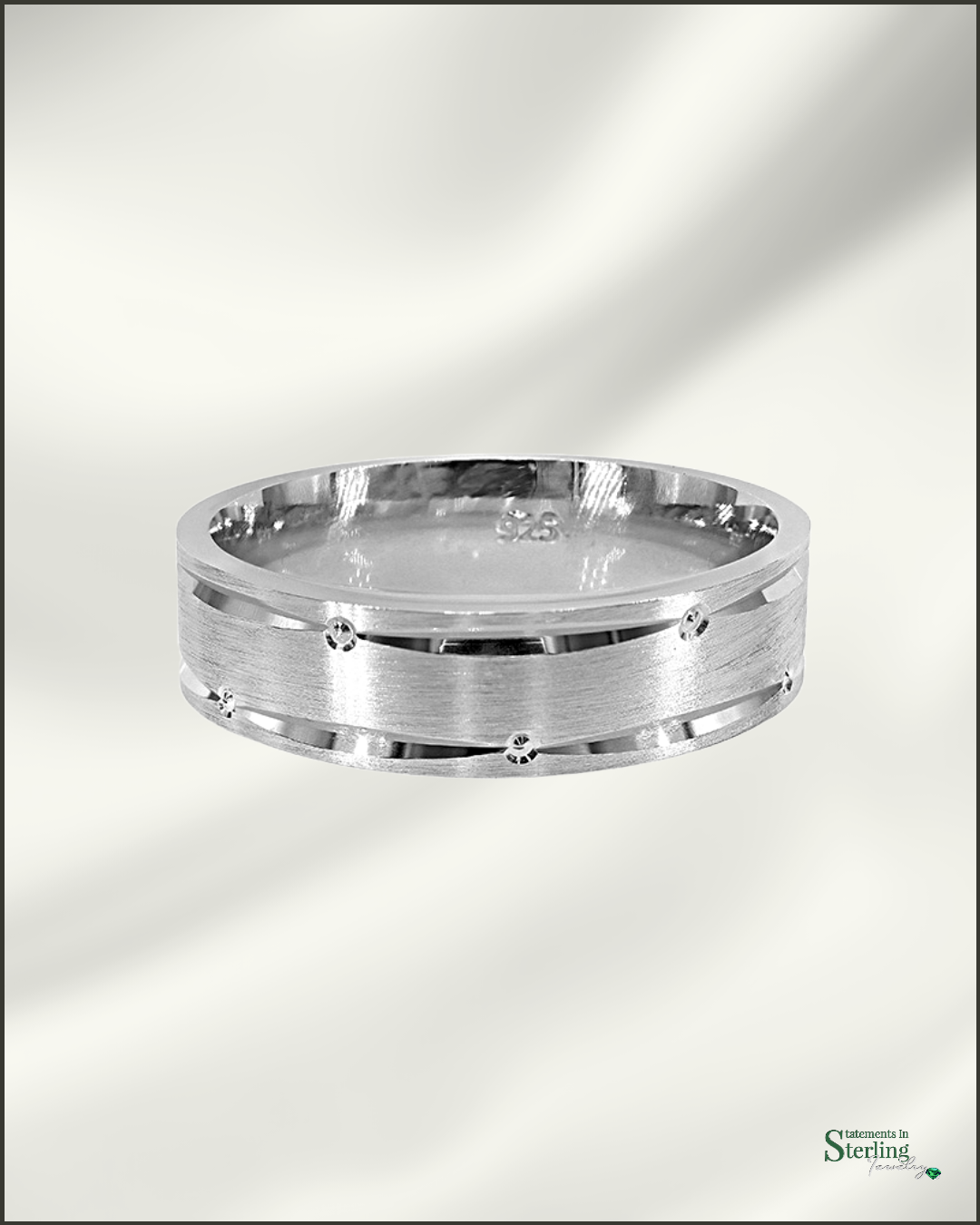 Sterling Silver Men's Night Sky Ring