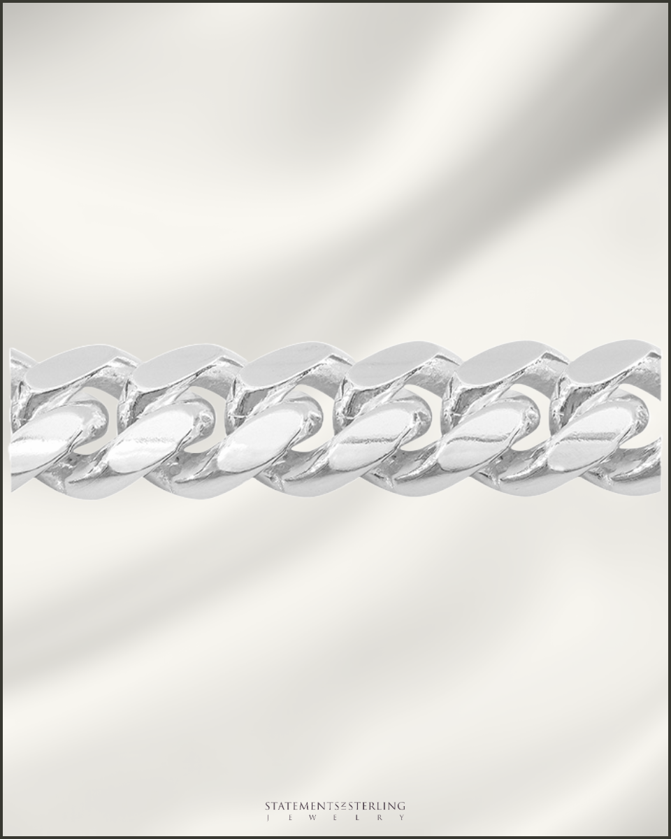 Italian Solid Sterling Silver Miami Cuban Chain - 10mm