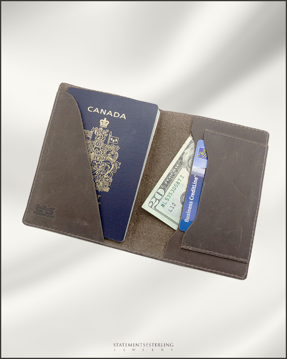 Rimanchik Leather Passport Cover in Rugged Brown