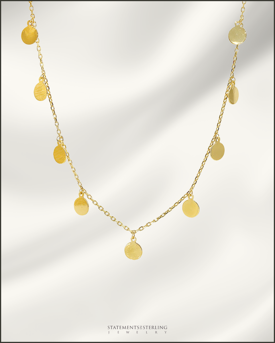 10k Gold Disc Charm Necklace
