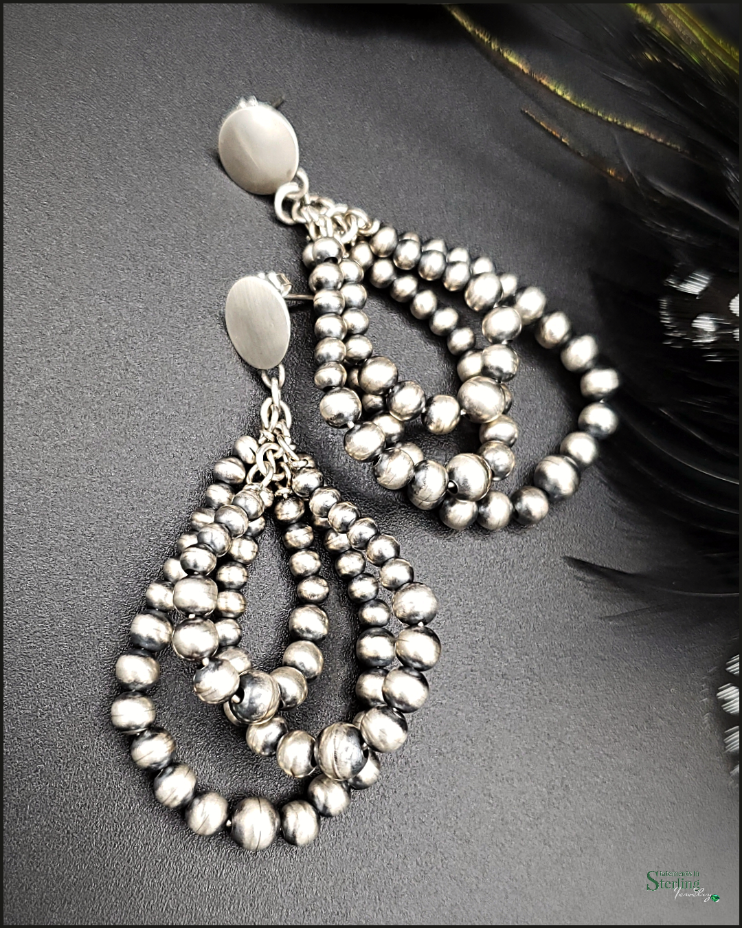 Sterling Silver Drop Earrings by Jan Mariano