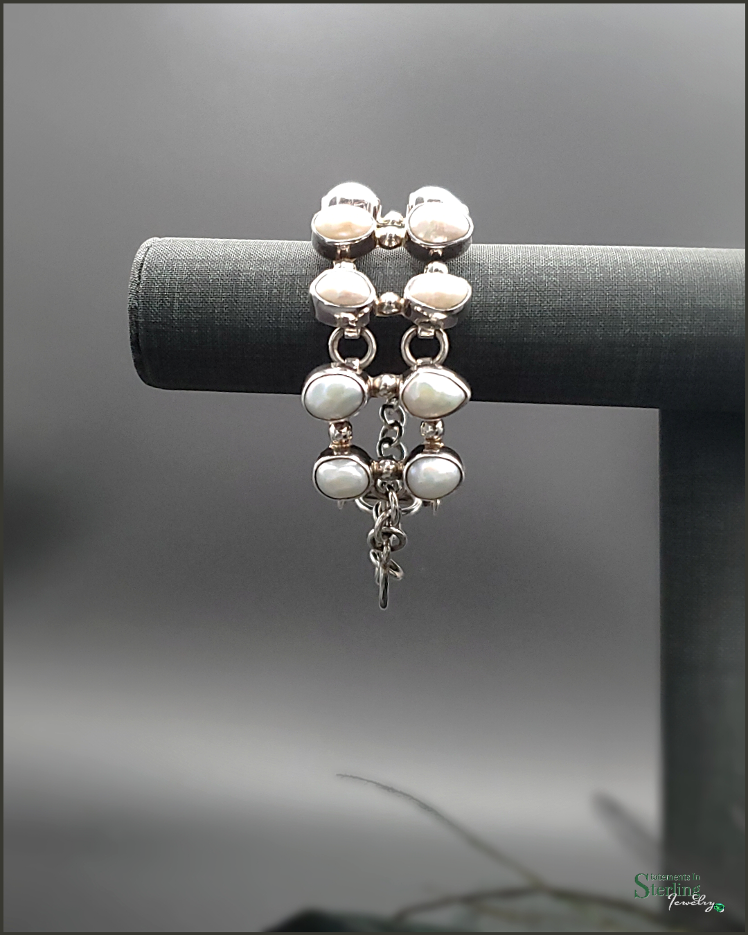 Freshwater Pearl and Sterling Silver Vintage Bracelet