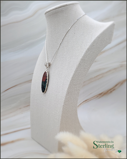 Sonoran Sunrise Jasper and Sterling Silver Pendant
