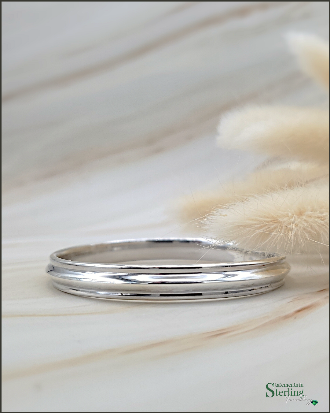 Italian Crafted Sterling Silver Stackable Bangle Bracelet