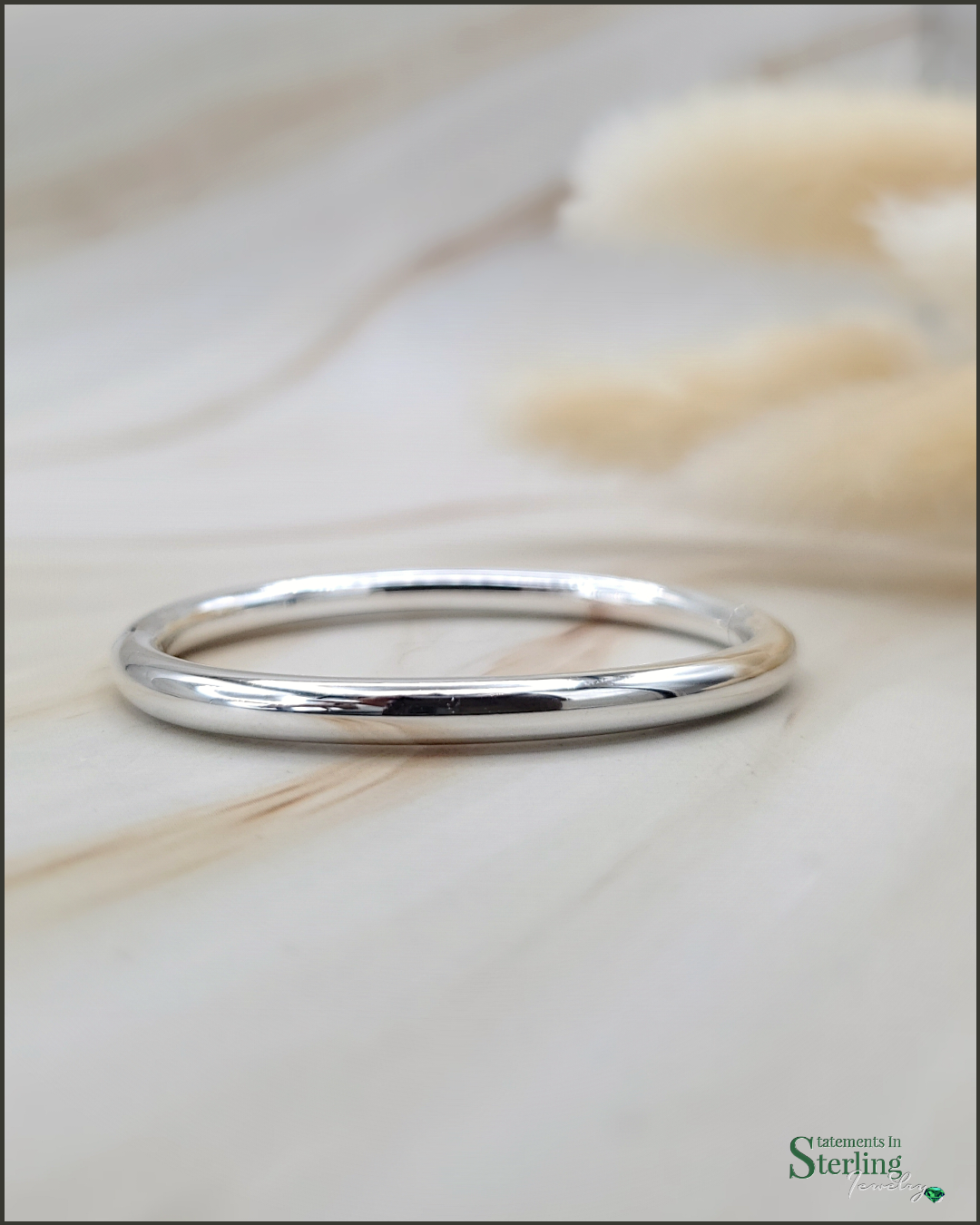 Solid Sterling Silver Baby Bangle Bracelet