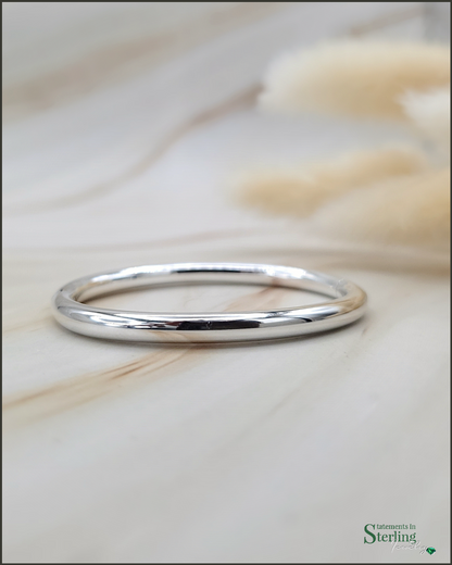 Solid Sterling Silver Baby Bangle Bracelet