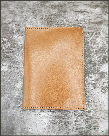 Rimanchik Leather Passport Cover in Tan