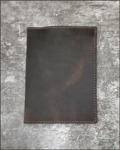 Rimanchik Leather Passport Cover in Rugged Brown