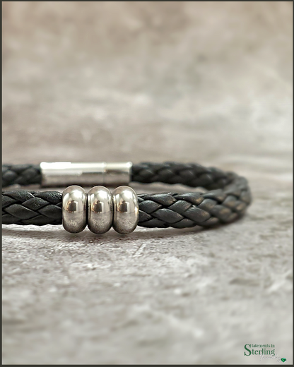 Rimanchik NORSE Bracelet in Black Leather