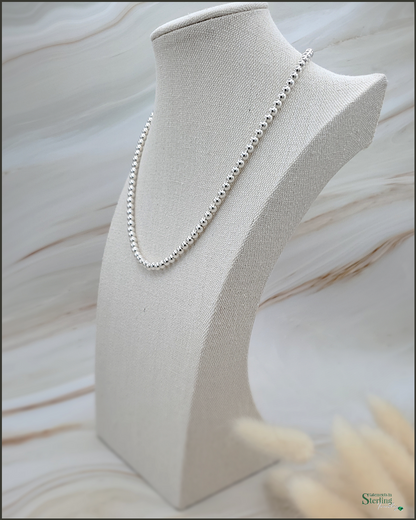 Sterling Silver Bead Necklace