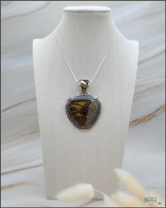 Tiger Eye Southwest Pendant with Gemstone Inlay