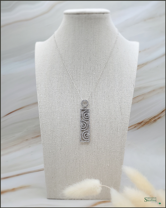 White Topaz and Sterling Silver Bubbles Pendant