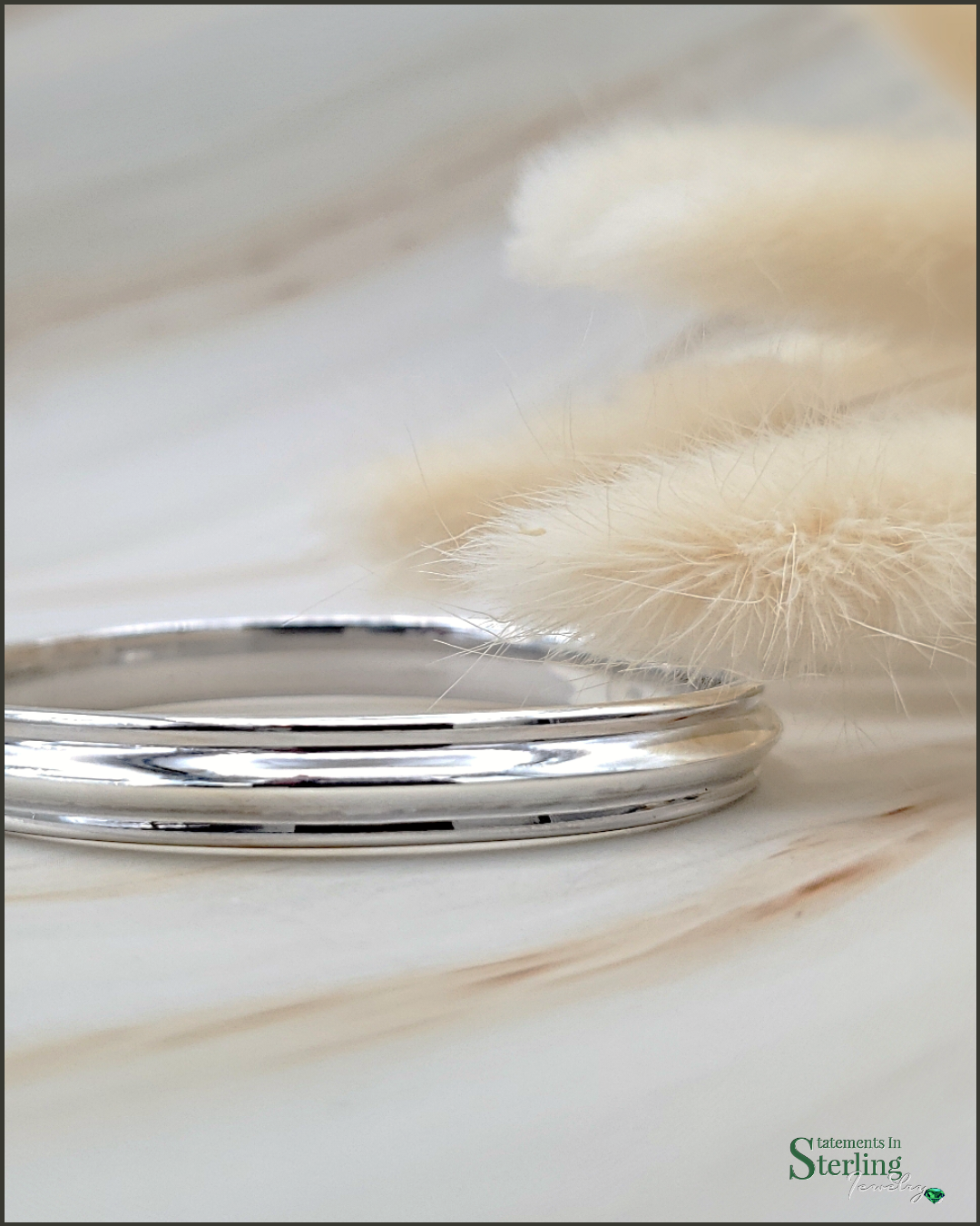 Italian Crafted Sterling Silver Stackable Bangle Bracelet