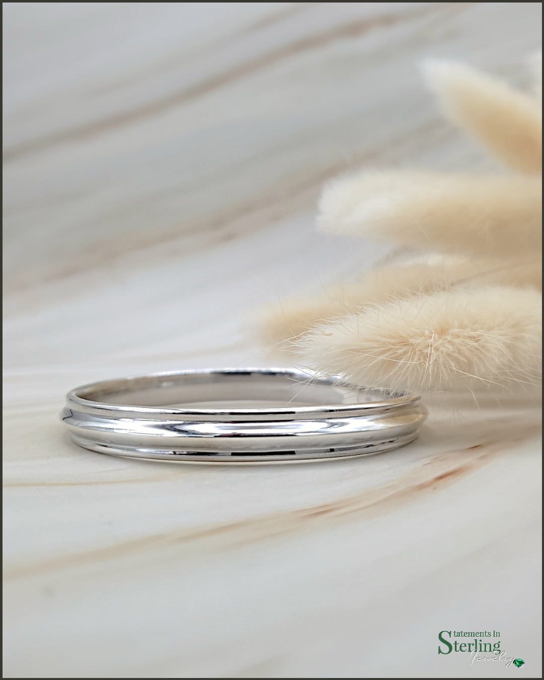 Italian Crafted Sterling Silver Stackable Bangle Bracelet