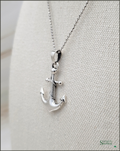 Sterling Silver Anchor Pendant