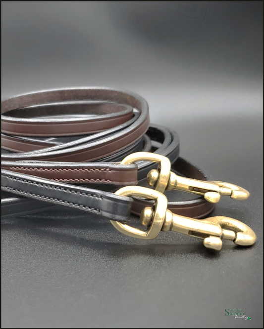 Iconic Vintage IV LUXE Handcrafted Leather Dog Show/Petite Leash in Dark Havana