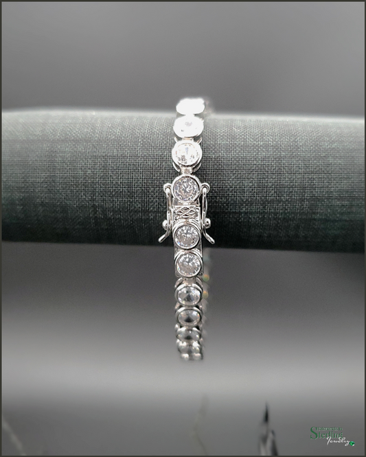 Sterling Silver Cubic Zirconia Tennis Bracelet