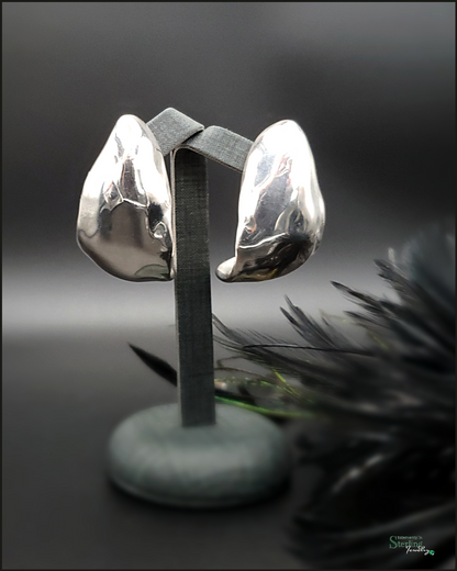 Sterling Silver Abstract Statement Earrings