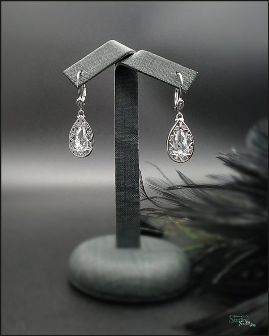 Vintage Tacori Sterling Silver and Cubic Zirconia Earrings