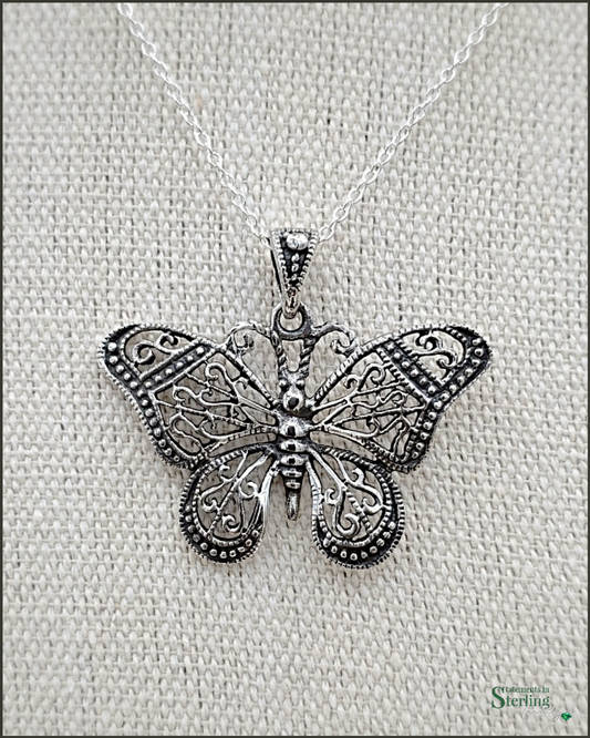 Sterling Silver Butterfly Pendant I