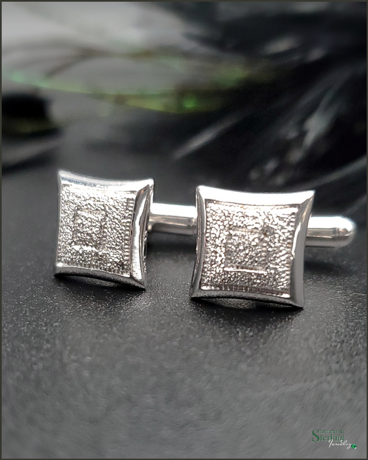 Sterling Silver Square Cufflinks