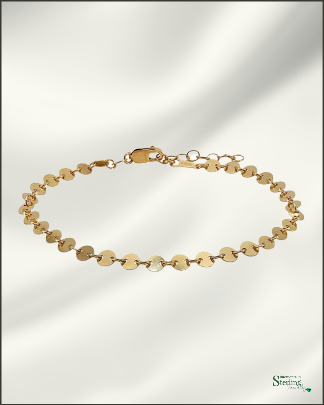 14k Gold Filled Sequin Disc Necklace