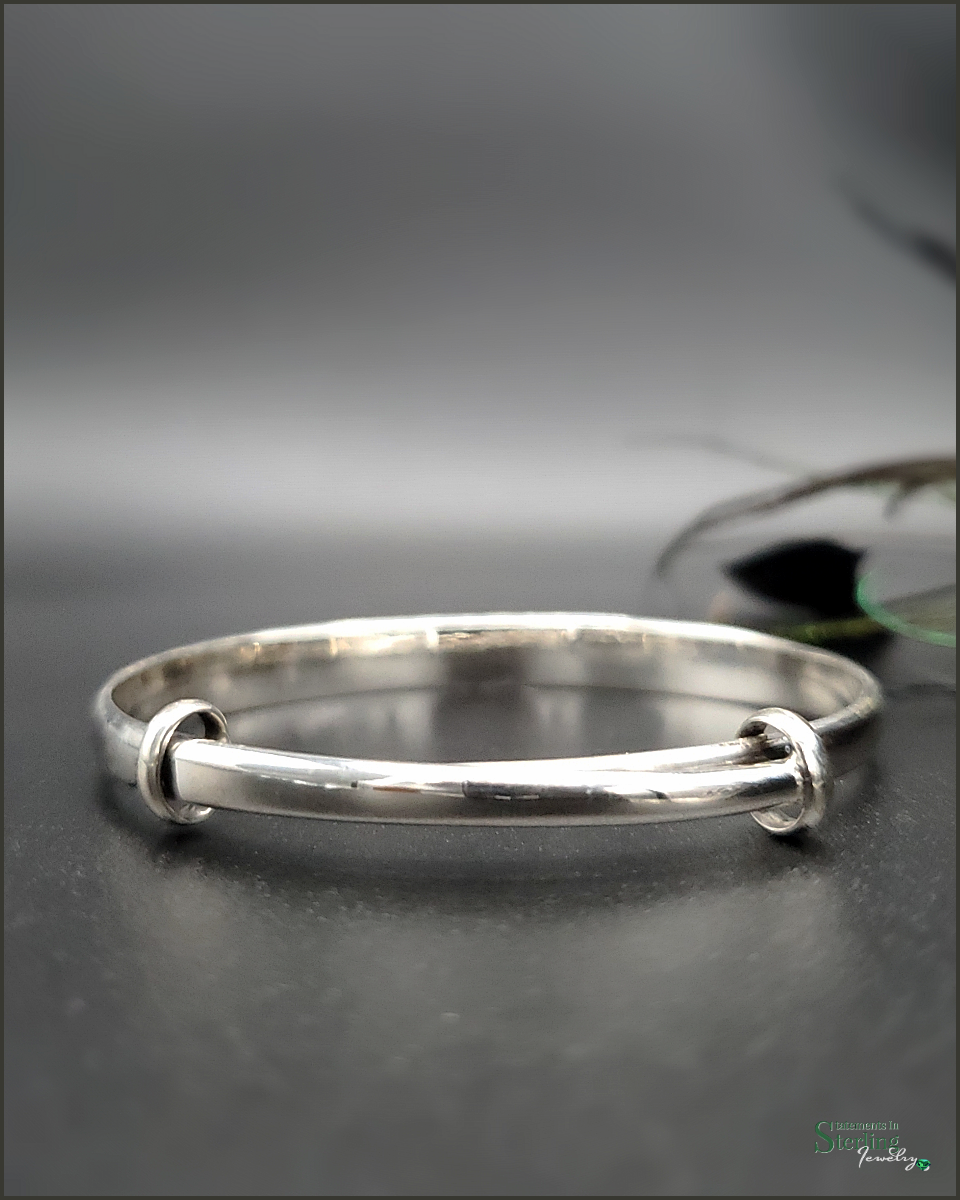 Sterling Silver Adjustable Bangle Bracelet