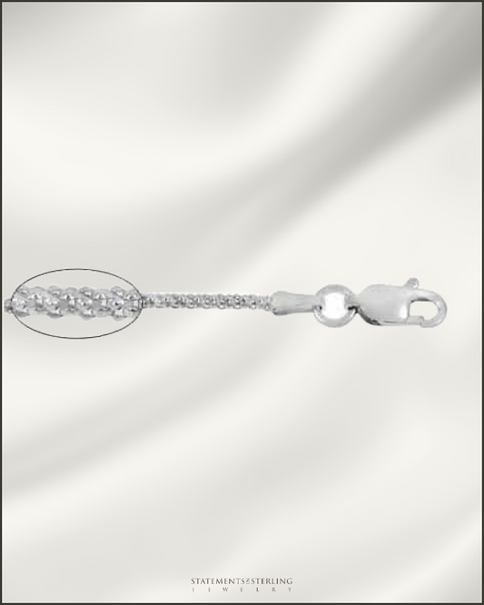 Italian Sterling Silver Disco Chain