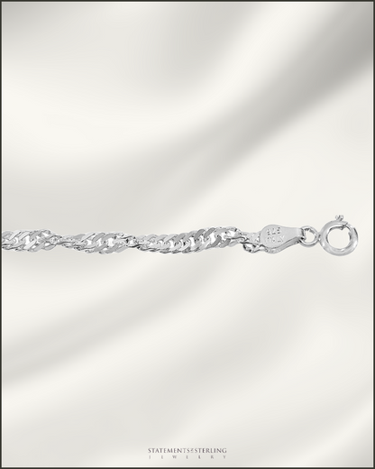 Sterling Silver Singapore Chain