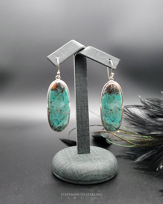 Sonoran Sunrise Jasper and Sterling Silver Earrings