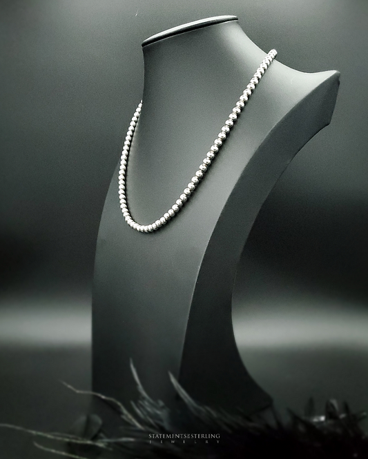 Sterling Silver Bead Necklace