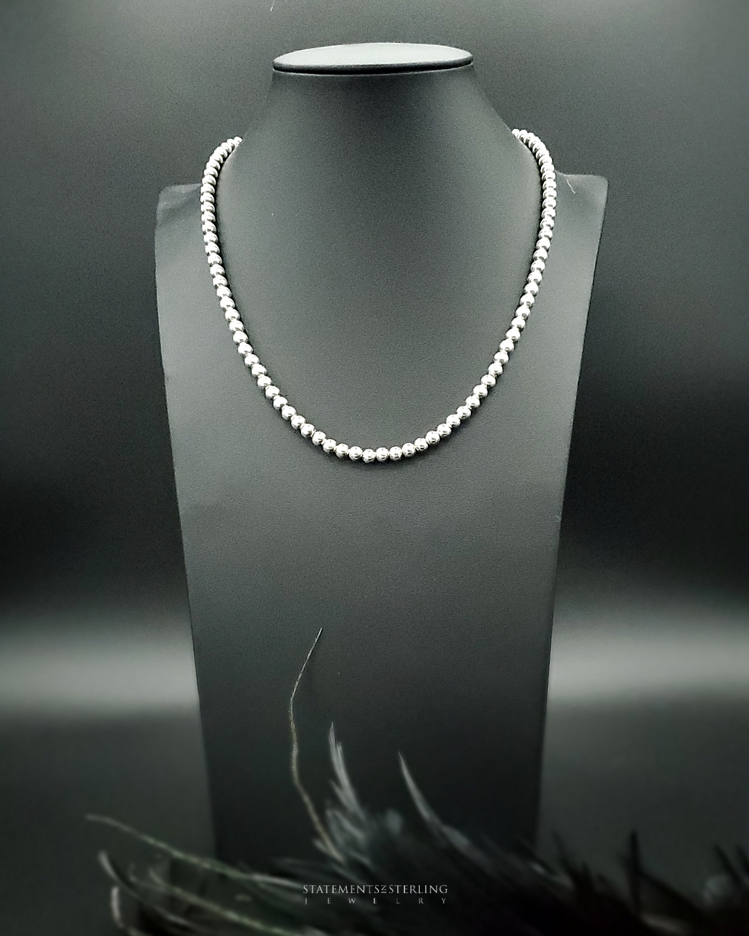 Sterling Silver Bead Necklace